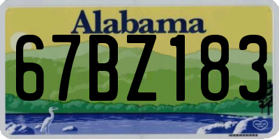 AL license plate 67BZ183
