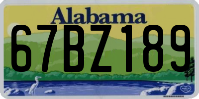 AL license plate 67BZ189