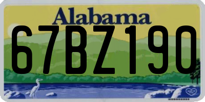 AL license plate 67BZ190