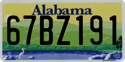 AL license plate 67BZ191