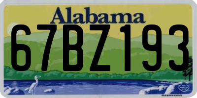 AL license plate 67BZ193