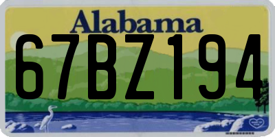 AL license plate 67BZ194