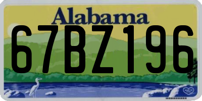 AL license plate 67BZ196