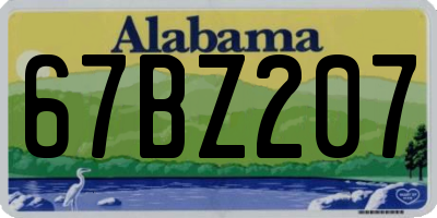 AL license plate 67BZ207