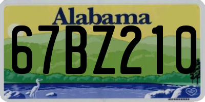 AL license plate 67BZ210