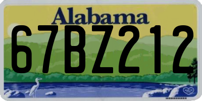 AL license plate 67BZ212