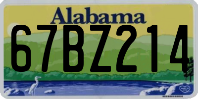 AL license plate 67BZ214