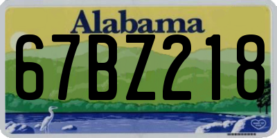 AL license plate 67BZ218