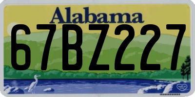 AL license plate 67BZ227