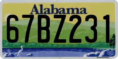 AL license plate 67BZ231