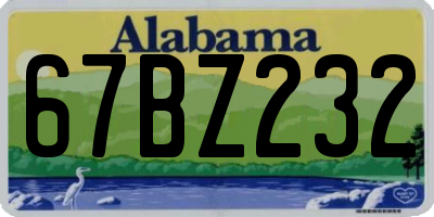 AL license plate 67BZ232