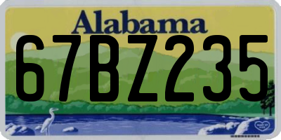 AL license plate 67BZ235