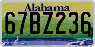 AL license plate 67BZ236