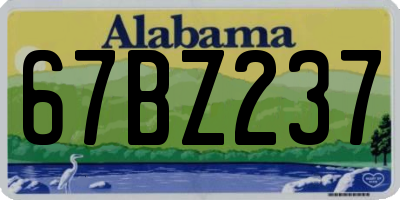 AL license plate 67BZ237