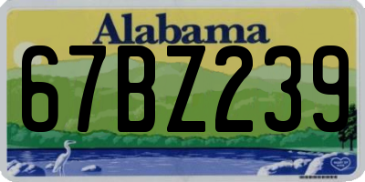 AL license plate 67BZ239