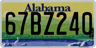 AL license plate 67BZ240