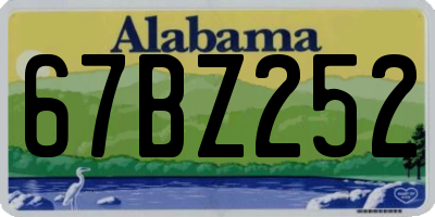 AL license plate 67BZ252