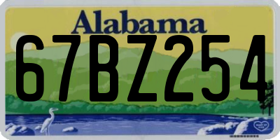 AL license plate 67BZ254