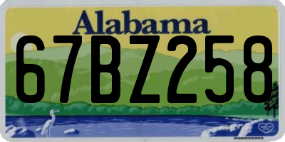 AL license plate 67BZ258