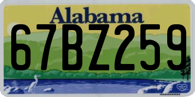 AL license plate 67BZ259