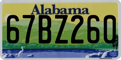 AL license plate 67BZ260