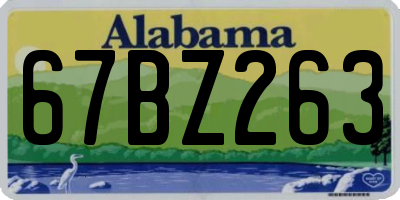 AL license plate 67BZ263
