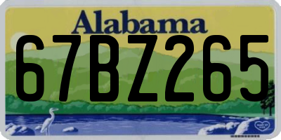 AL license plate 67BZ265