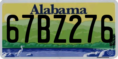 AL license plate 67BZ276