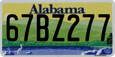 AL license plate 67BZ277