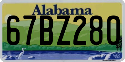AL license plate 67BZ280