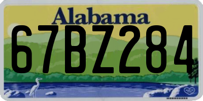 AL license plate 67BZ284