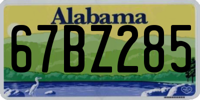 AL license plate 67BZ285