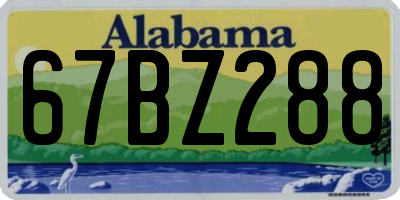 AL license plate 67BZ288