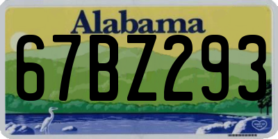 AL license plate 67BZ293