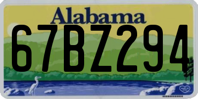 AL license plate 67BZ294