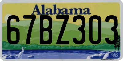 AL license plate 67BZ303