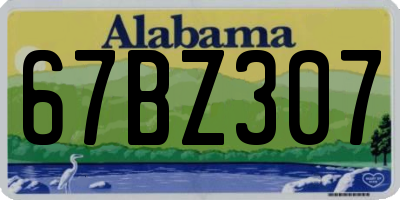 AL license plate 67BZ307