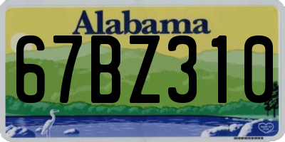AL license plate 67BZ310