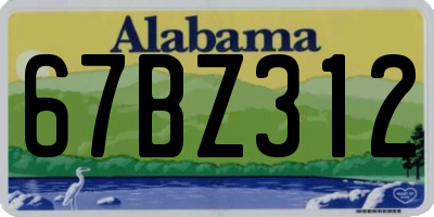 AL license plate 67BZ312