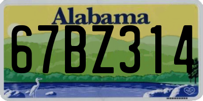 AL license plate 67BZ314