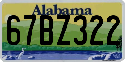 AL license plate 67BZ322