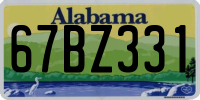 AL license plate 67BZ331