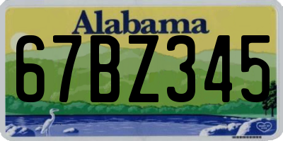 AL license plate 67BZ345