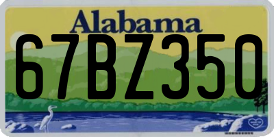 AL license plate 67BZ350