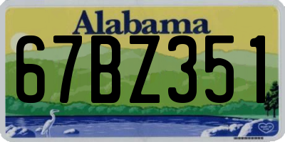 AL license plate 67BZ351