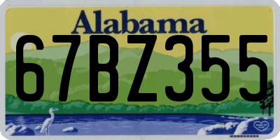 AL license plate 67BZ355