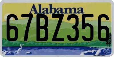 AL license plate 67BZ356