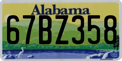 AL license plate 67BZ358