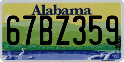 AL license plate 67BZ359