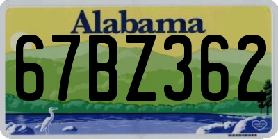 AL license plate 67BZ362